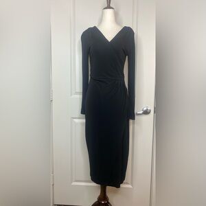 Banana Republic Black Faux Wrap Dress Size XS